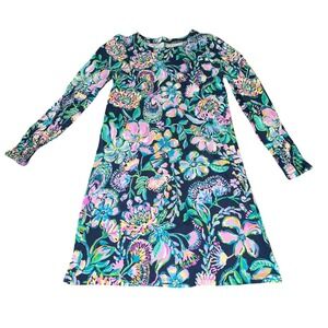 Lilly Pulitzer Diann T-Shirt Dress High Tide Navy She's Got Sol Size XS